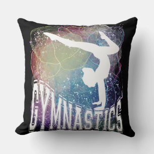 Gymnastik Girl Handstand Wasserfarbe Kissen