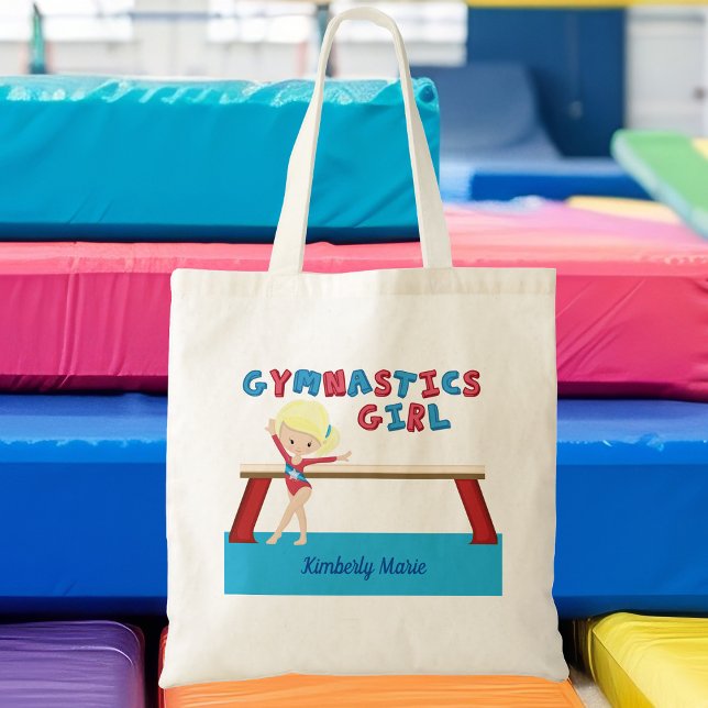 Gymnastik Girl Niedlich Blonde Gymnast Tragetasche (Von Creator hochgeladen)