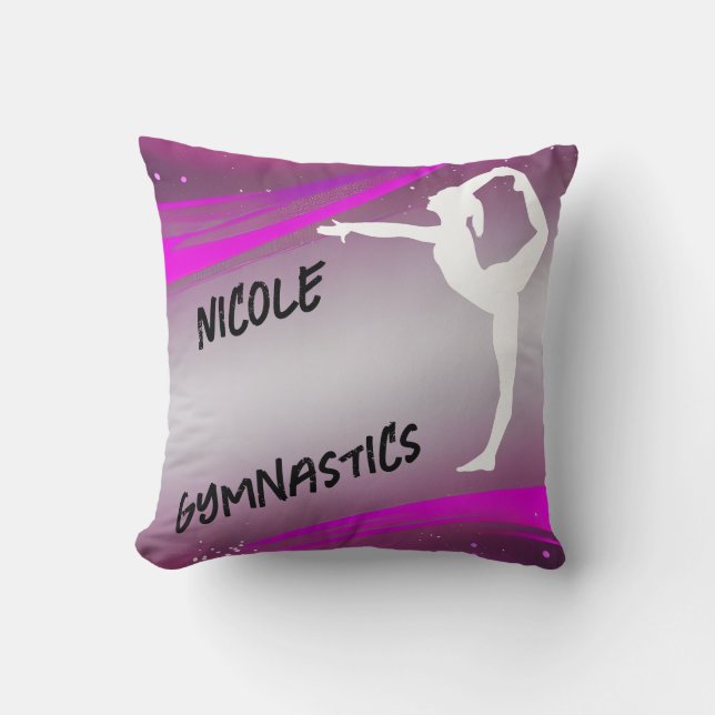 Gymnastik Girl Personalisiert Kissen (Vorderseite)