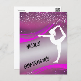 Gymnastik Girl Personalisiert Postkarte
