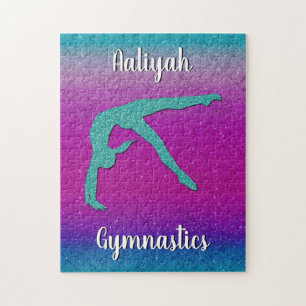 Gymnastik Girl Turquoise Magenta Ombre