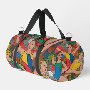 Gymnastik Girls Acro Dancers buntes Muster Duffle Bag
