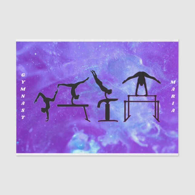 Gymnastik Girls Galaxy Tissue Seidenpapier (Vorderseite)