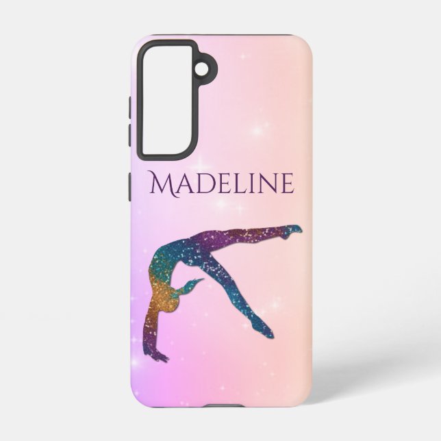 Gymnastik Glamour & Elegance mit Namen des Gymnast Samsung Galaxy Hülle (Rückseite)