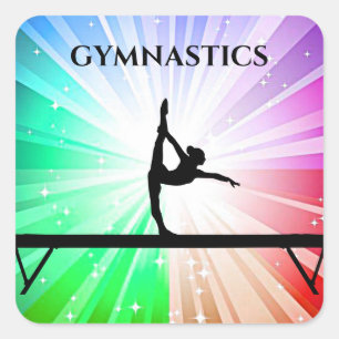 Gymnastik glänzt Sticker für Mädchen.