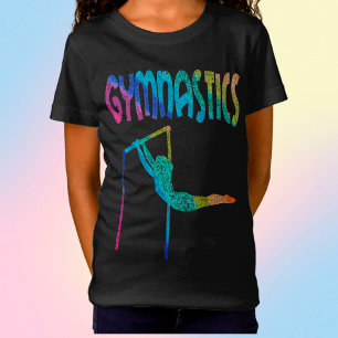 Gymnastik Glitzer Asymmetrischer Bars T - Shirt