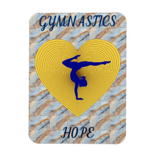Gymnastik Goldherz mit Gymnastik Magnet
