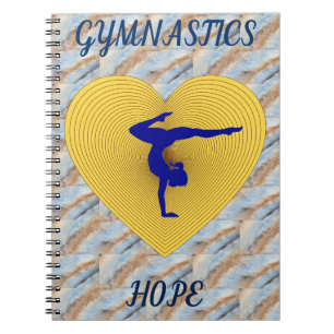 Gymnastik Goldherz mit Gymnastik Notizblock