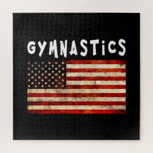 Gymnastik Grunge American USA Flag