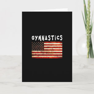 Gymnastik Grunge American USA Flag Karte