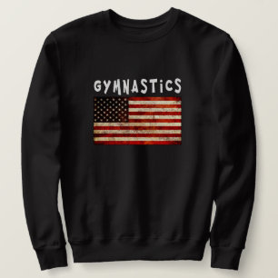 Gymnastik Grunge American USA Flag Sweatshirt