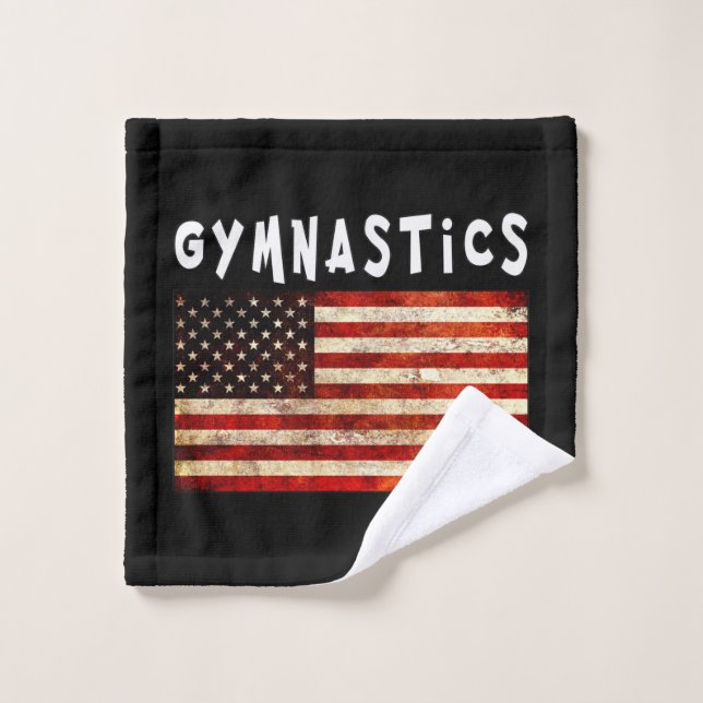 Gymnastik Grunge American USA Flag Waschlappen (Waschlappen)