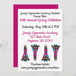 Gymnastik Gym Academy Ausstellung Wettbewerb Einladung