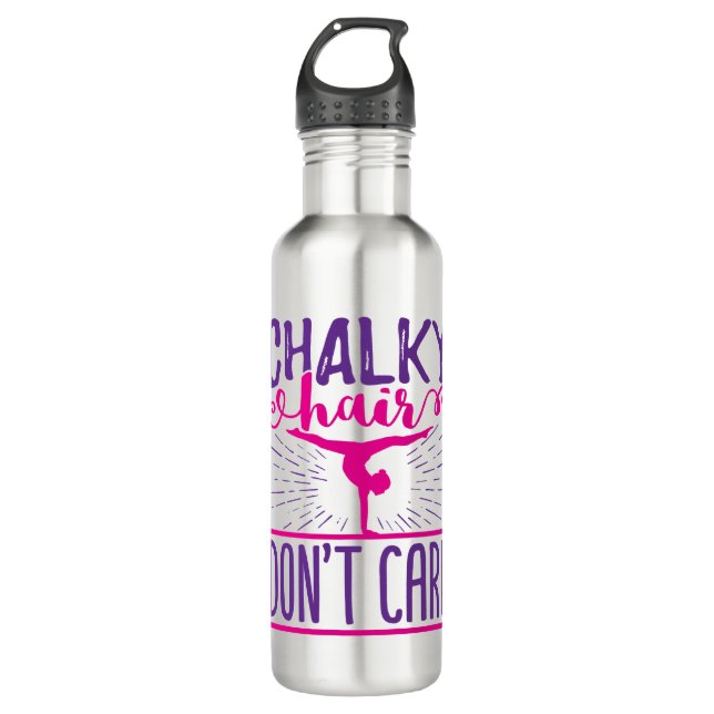 Gymnastik Gymnast Chalky Hair Keine Sorge Edelstahlflasche (Vorderseite)