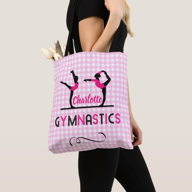 Gymnastik Gymnast Figuren Niedlich Rosa Personalis Tasche (Von Nahem)