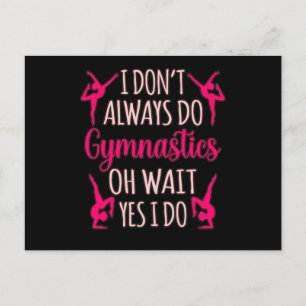 Gymnastik Gymnast Gymnastik Liebe Sport Ankündigungspostkarte