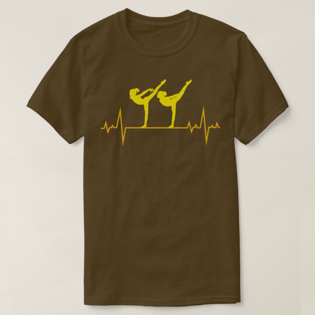 Gymnastik Gymnast Herzschlag Puls T-Shirt (Design vorne)