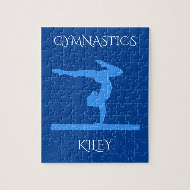 Gymnastik Gymnastik-Puzzle. Personalisierter Name. (Vertikal)