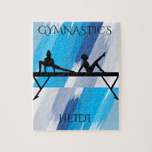 Gymnastik Gymnastikpuzzle.  Personalisierter Name.