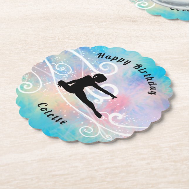 Gymnastik Happy Birthday Custom Paper Untersetzer (angewinkelt)