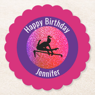 Gymnastik "Happy Birthday" Kundenspezifische Unter Untersetzer