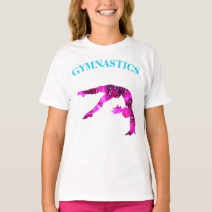 Gymnastik Hinterfederhalter T - Shirt mit Gymnasti