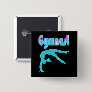 Gymnastik Hinterhand Ausstieg Aquamarin Button