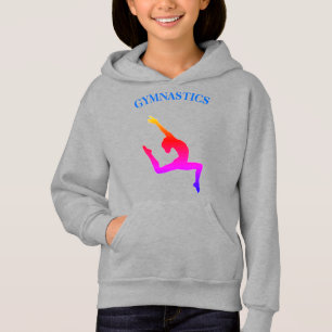 Gymnastik Hoodie Leap Rainbow mit Namen