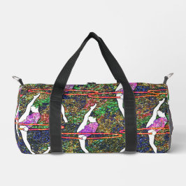 Gymnastik Hula Hoop Tanz buntes Muster Geschenk Duffle Bag