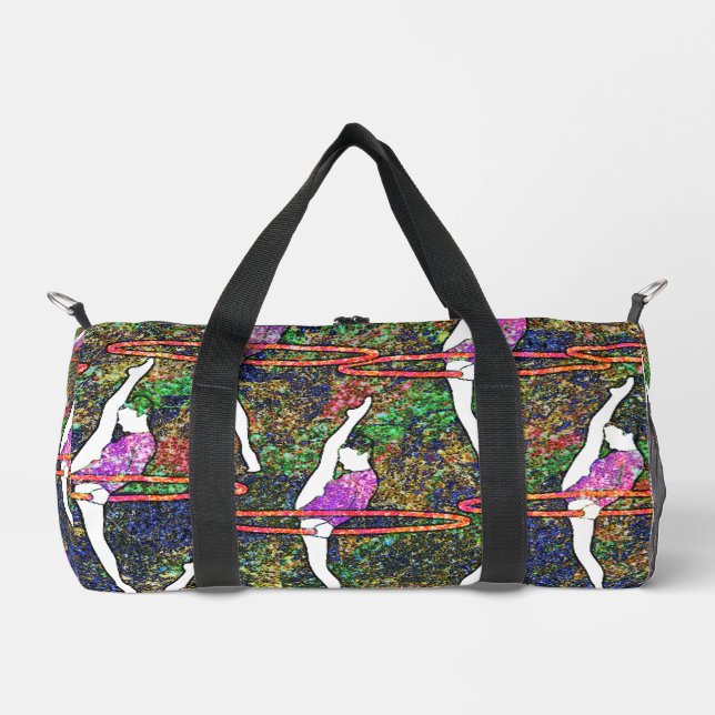Gymnastik Hula Hoop Tanz buntes Muster Geschenk Duffle Bag (Vorderseite)