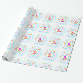 Gymnastik - I Liebe zu Tumbelpackpapier Geschenkpapier