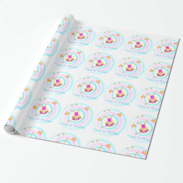 Gymnastik - I Liebe zu Tumbelpackpapier Geschenkpapier (Ungerollt)