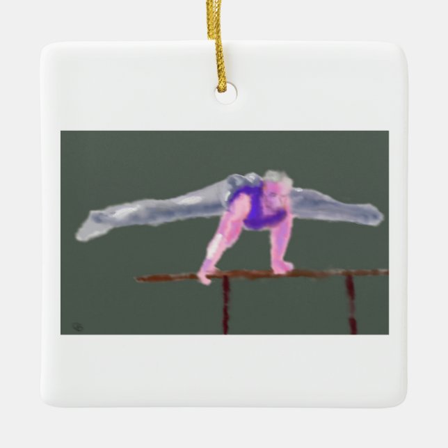 Gymnastik im Bar Art Keramikornament (Vorderseite)