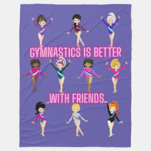 Gymnastik ist besser mit Freunden Fleecedecke
