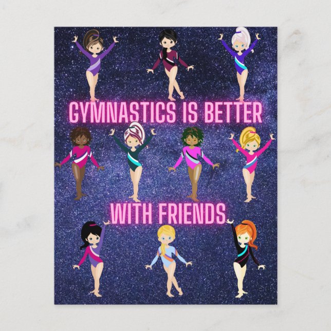 Gymnastik ist besser mit Freunden Flyer (Vorne)