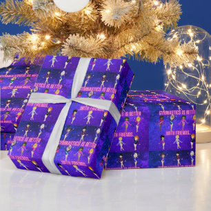 Gymnastik ist besser mit Freunden Geschenkpapier