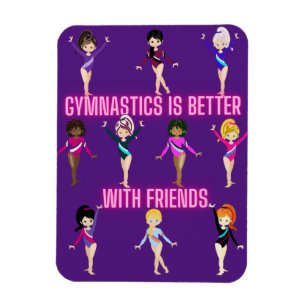 Gymnastik ist besser mit Freunden Magnet