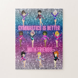 Gymnastik ist besser mit Freunden Ombre Sparkle