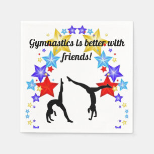 Gymnastik ist besser mit Freunden Serviette