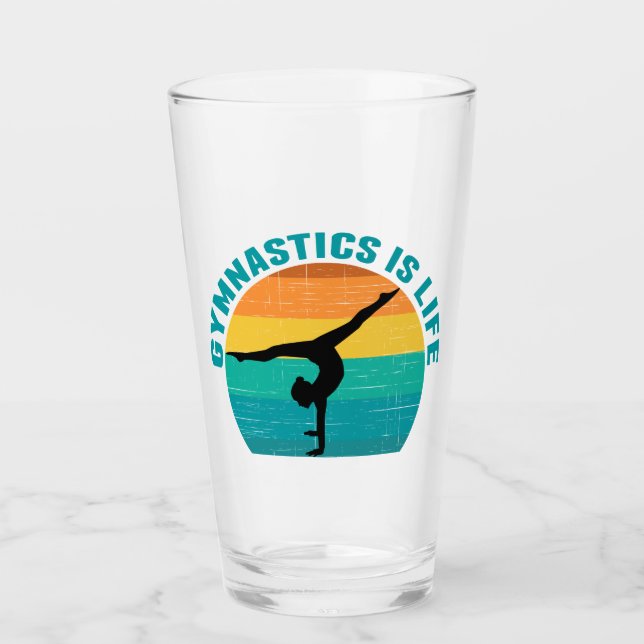 Gymnastik ist das Life Cool Sunset Gymnastik Glas (Vorderseite)
