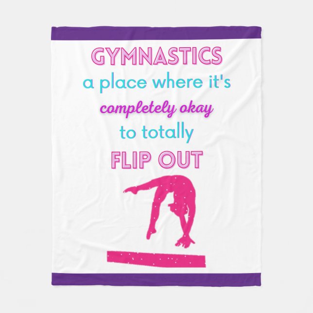 Gymnastik ist ein Ort, an dem es gut ist, auszuste Fleecedecke (Vorderseite)