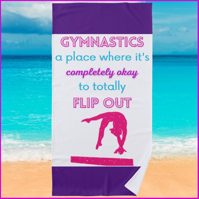 Gymnastik ist ein Ort, an dem es gut ist, auszuste Strandtuch (Von Creator hochgeladen)