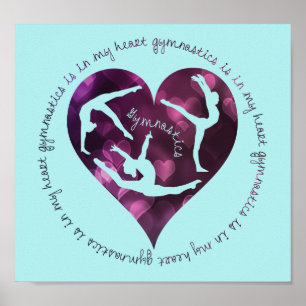 Gymnastik ist in meinem Herzen 28" x 20" Plakat