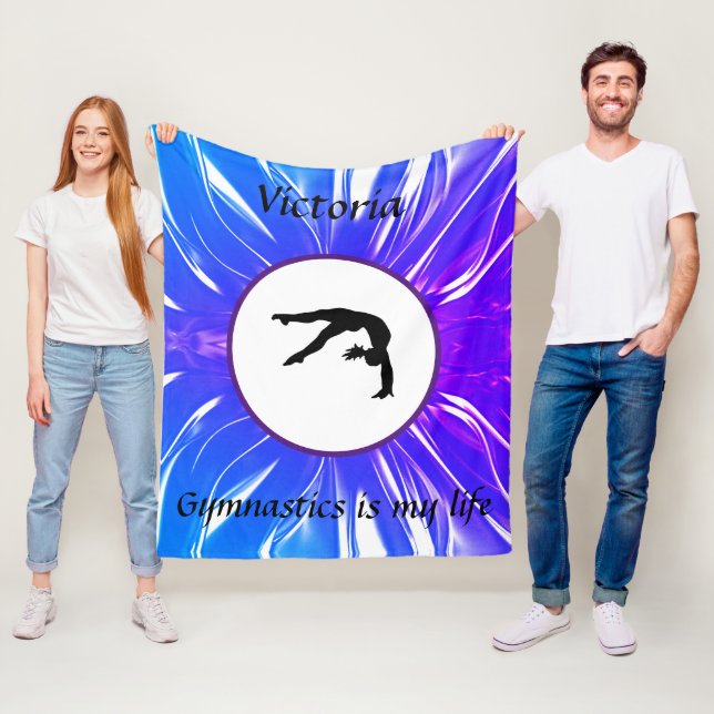 Gymnastik ist mein Leben - Custom Gymnast Tumble Fleecedecke (Beispiel)