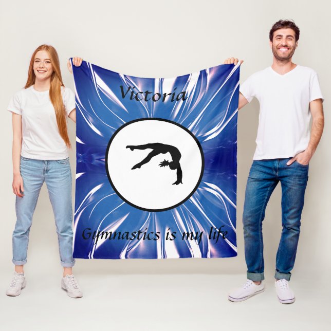 Gymnastik ist mein Leben - Custom Gymnast Tumble Fleecedecke (Beispiel)