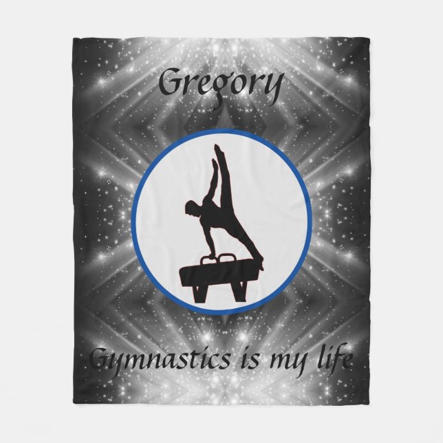Gymnastik ist mein Leben - Männergymnastik Fleecedecke (Vorderseite)