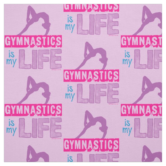 Gymnastik ist mein Leben Stoff (Muster)