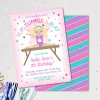 Gymnastik Jump Birthday Party Blonde