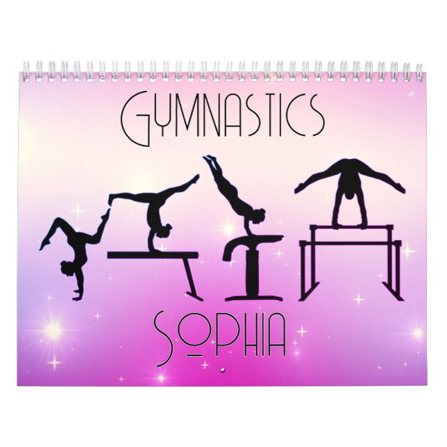 Gymnastik Kalender Rosa Lila Ombre (Titelbild)