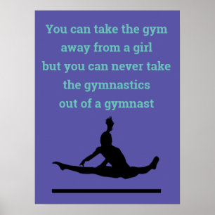 Gymnastik kann man nicht vom Gymnast Quote Poster